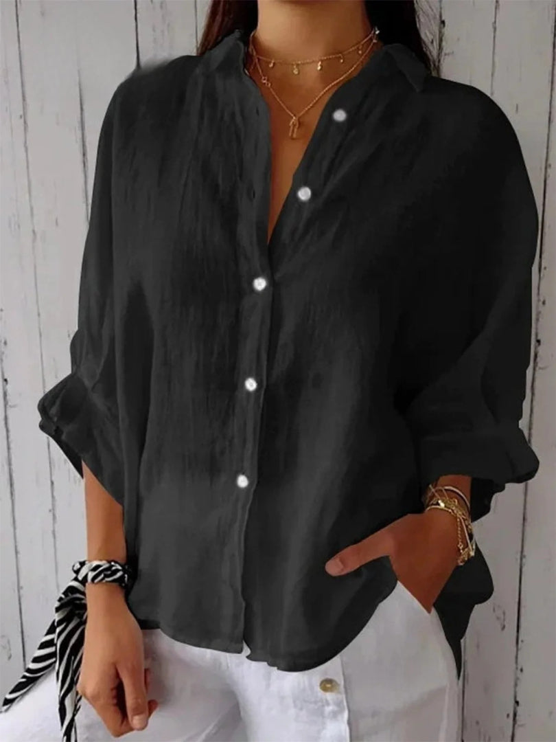 Aeloria - Lace-Up Loose Shirt