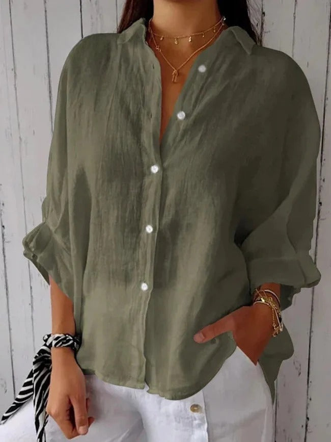 Aeloria - Lace-Up Loose Shirt