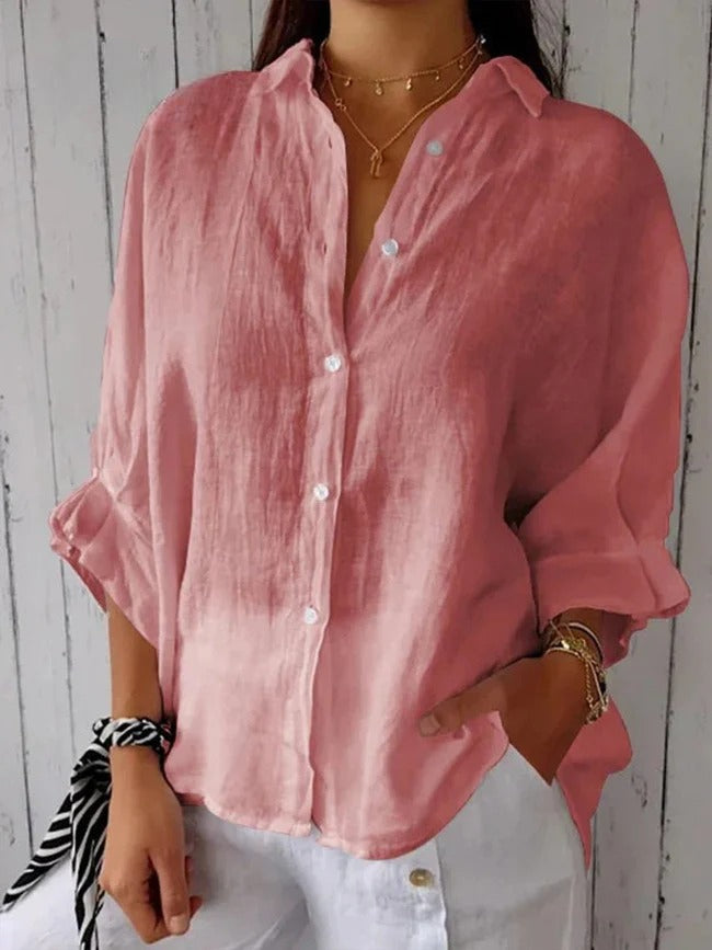 Aeloria - Lace-Up Loose Shirt